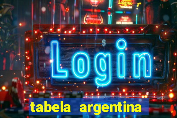 tabela argentina torneo betano